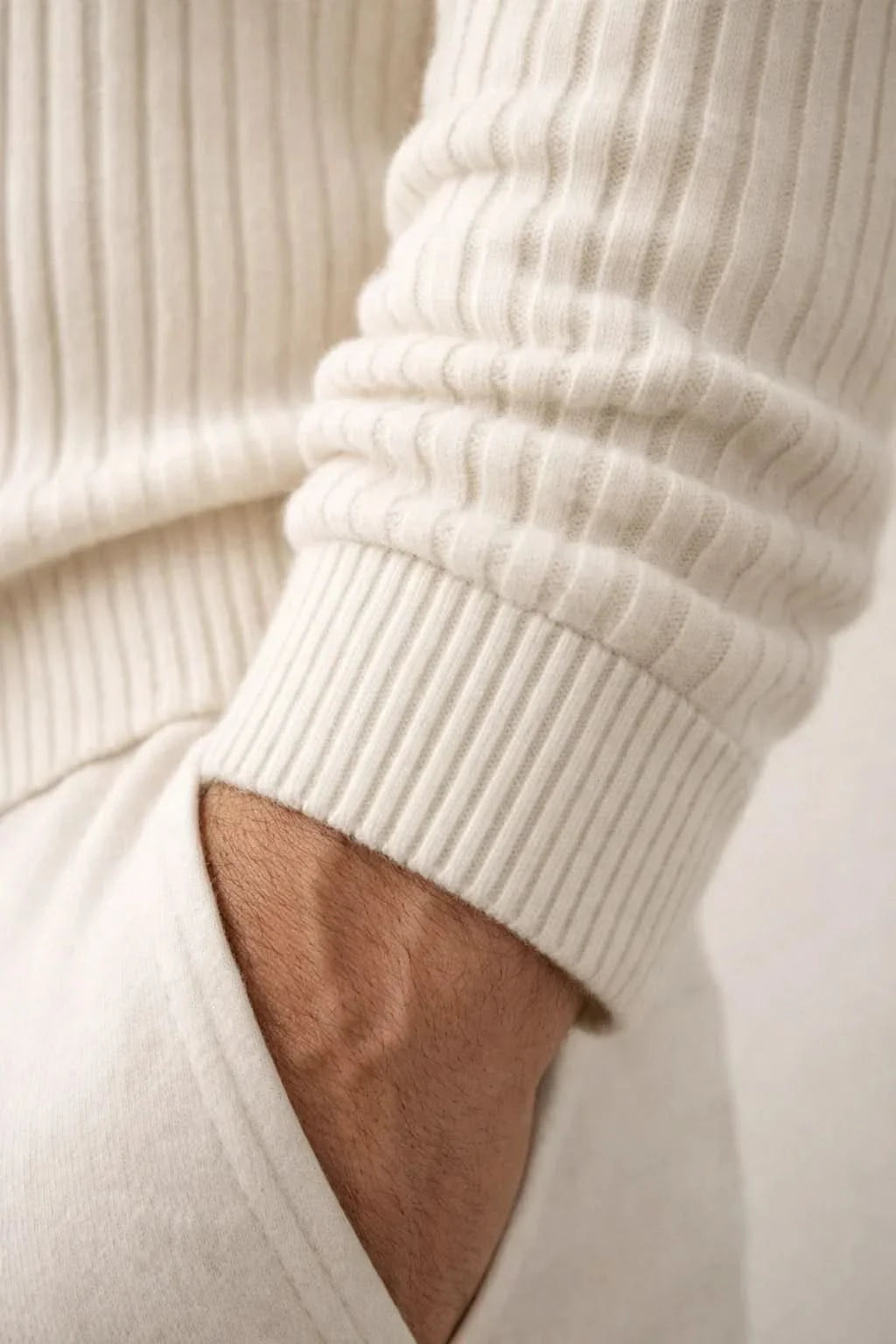 Enrico Zip Up Ivory