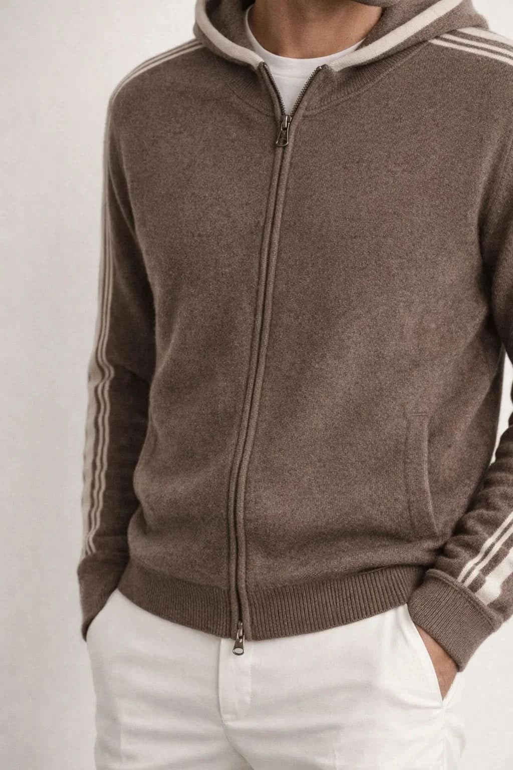 Alio Zipper Vest Brown