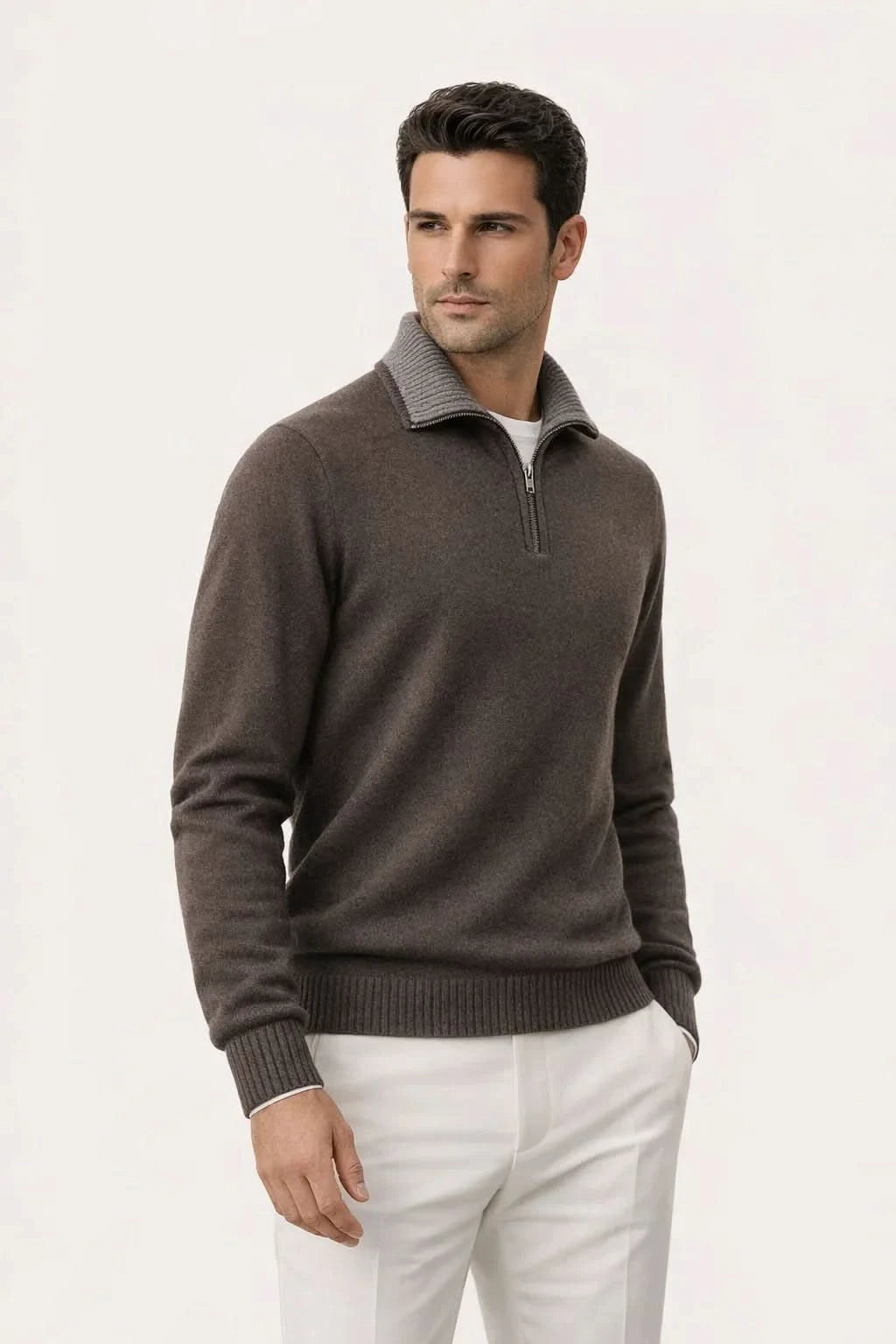 Leonard Classic Zip Up Brown