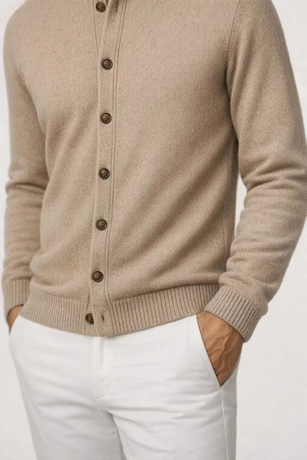 Cionelli Buttoned Cardigan Beige