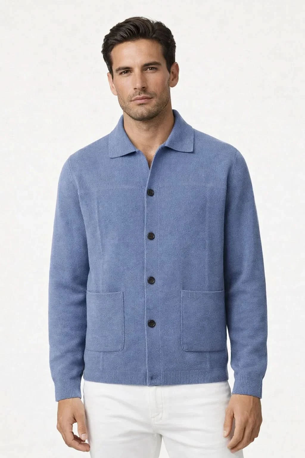 Valero Cashmere Cardigan Blue