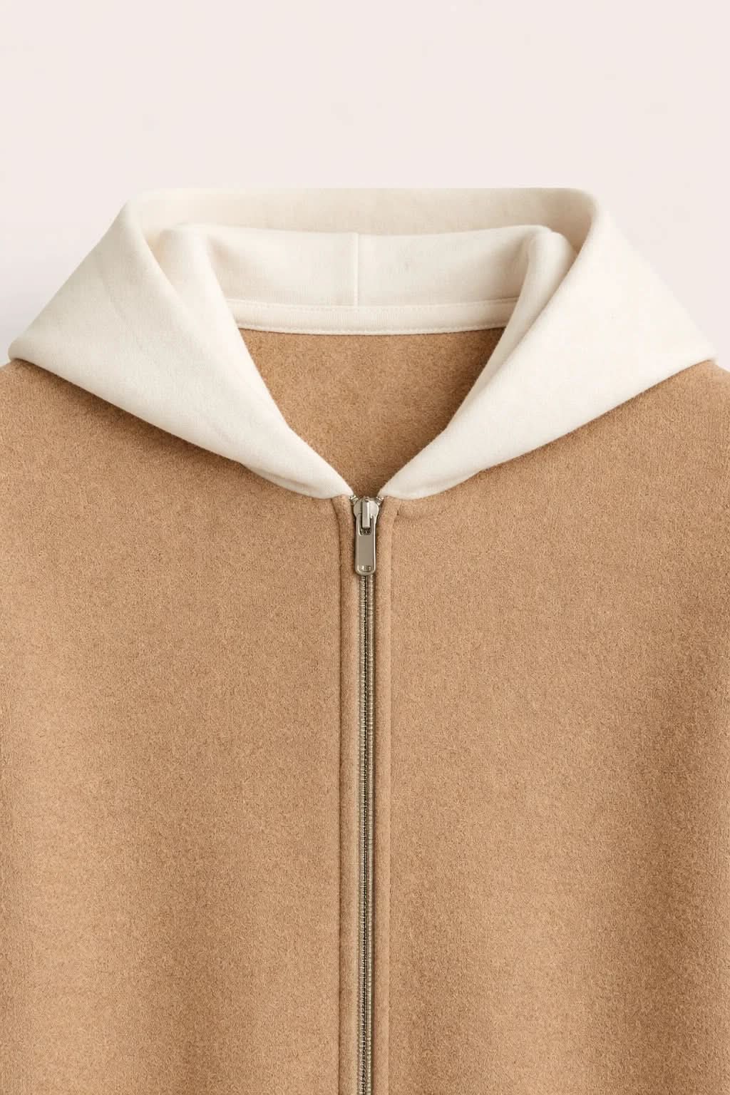 Luca Zip Up Sweater Camel