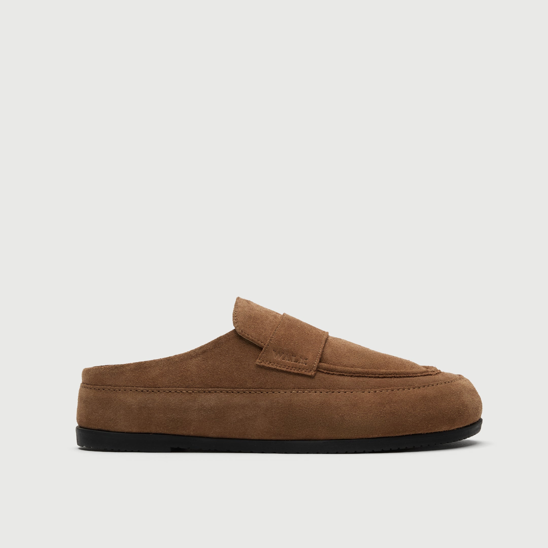 Tan Suède Loafer Mule