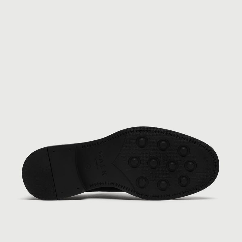 Black Leather Derby Shoe