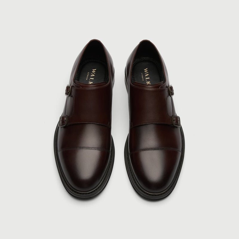 Brown Leather Double Monk Shoe