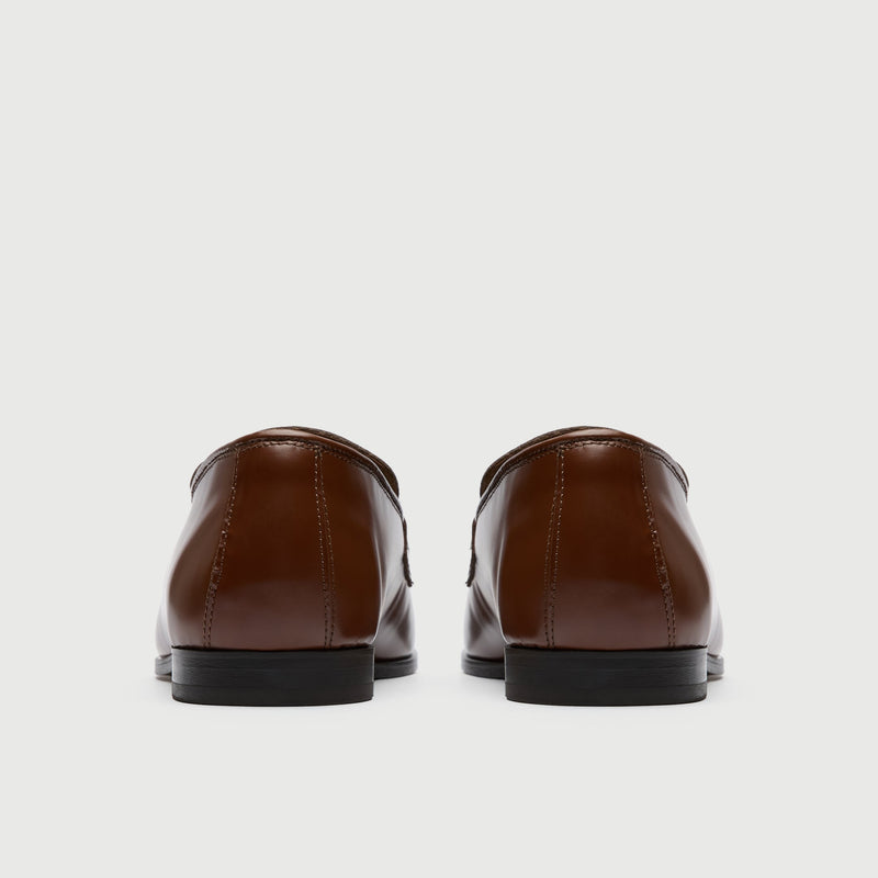 Tan Leather Saddle Loafer