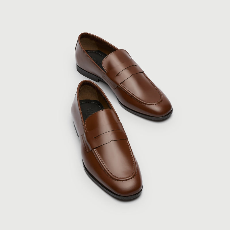 Tan Leather Saddle Loafer